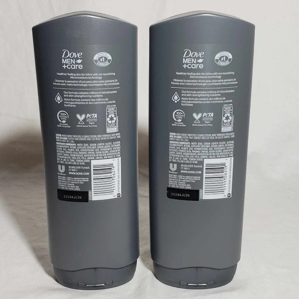 Dove Men+Care Deep Clean Micro Moisture Purifying Body Wash 18 oz (Pack of 2)